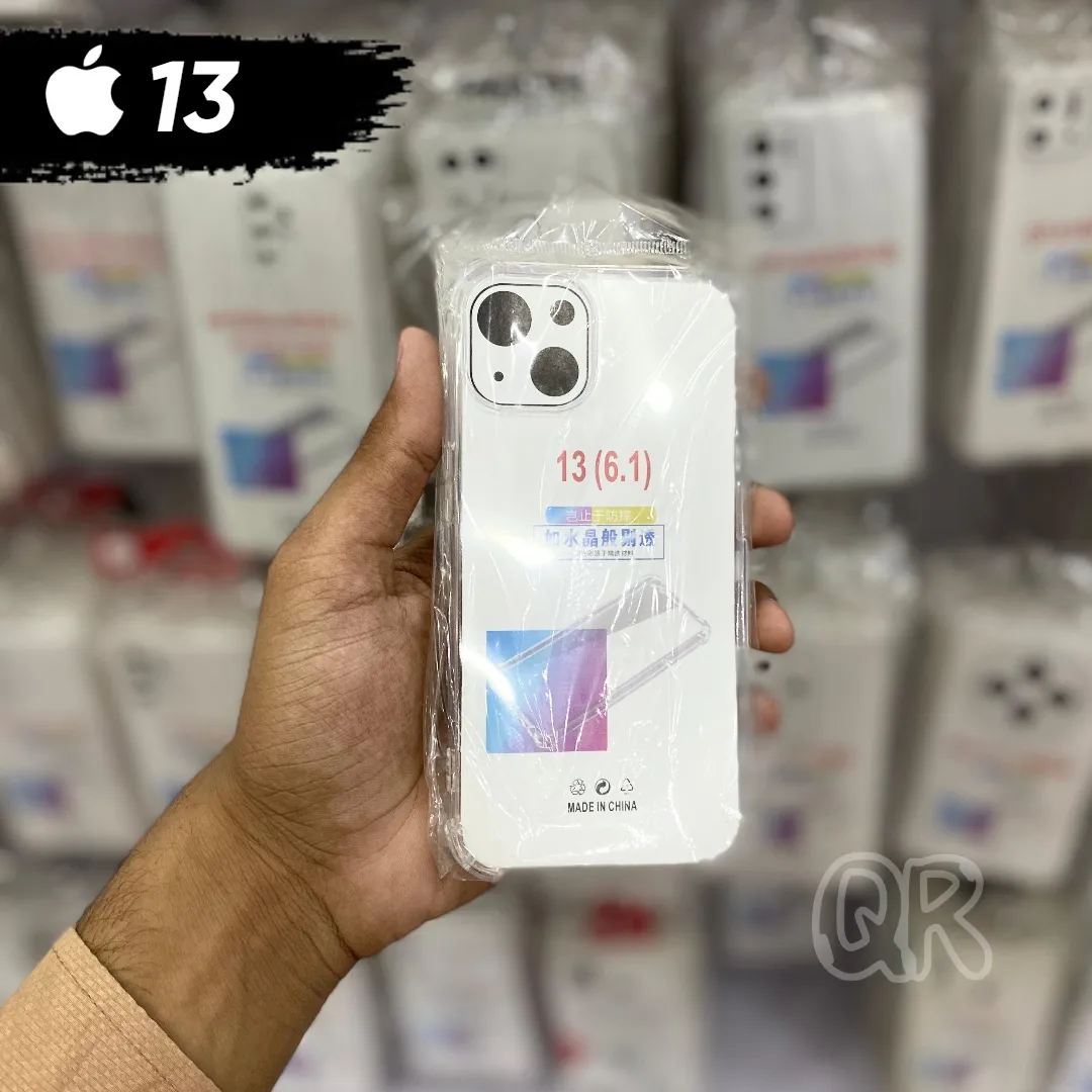 iPhone 13 Soft Shockproof Jelly Back Cover Transparent Flexible TPU Case .